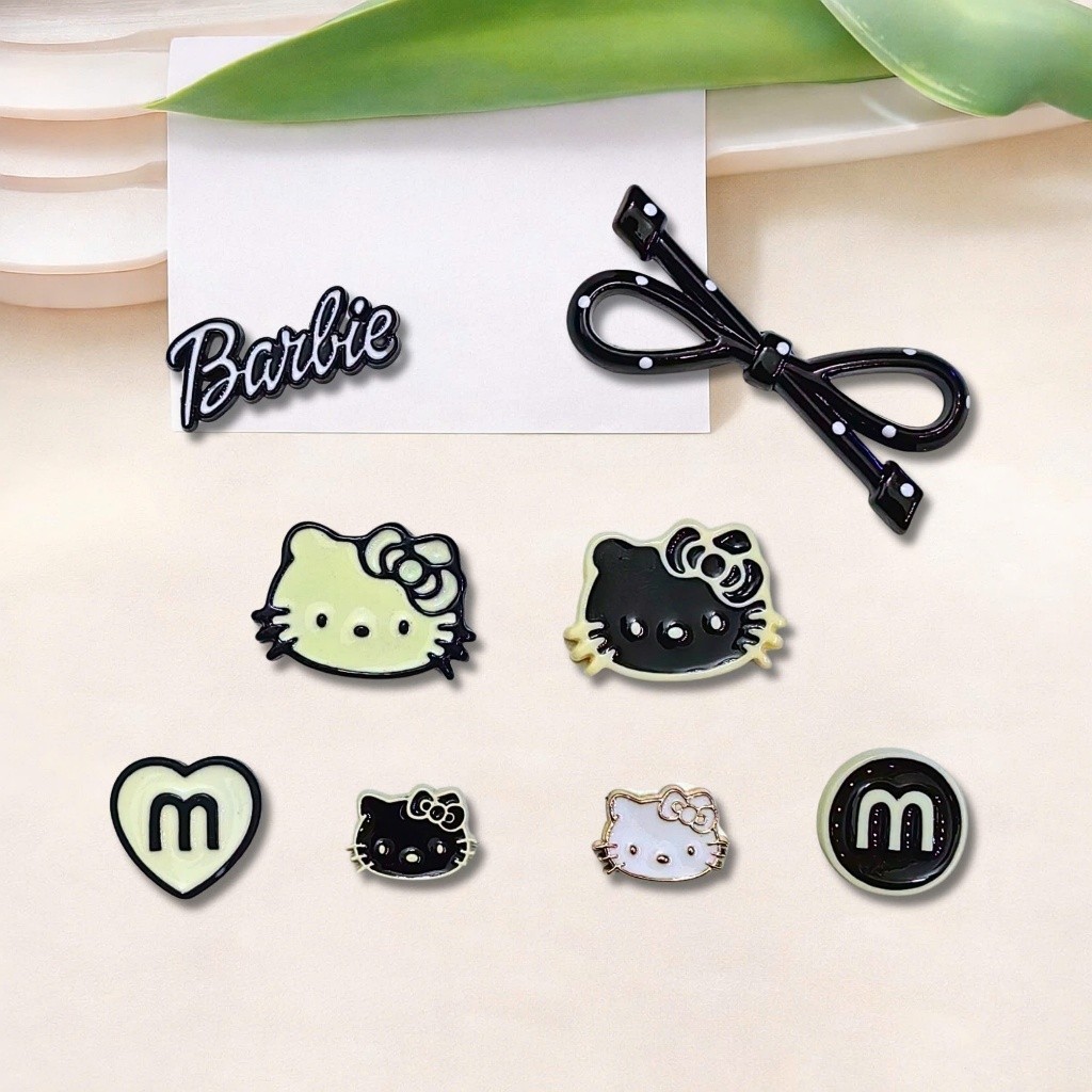 Set Charm Kitty Nơ Đen Barbie Dễ Thương - 3 PHIÊN BẢN CỰC TREND