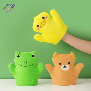 HFTOY Hoạt Hình Nhật Bản Găng Tay Khăn Tắm Bọt Biển Không Đau Loại Bỏ Bùn Găng tay đi tắm Tẩy Tế Bào Chết ~