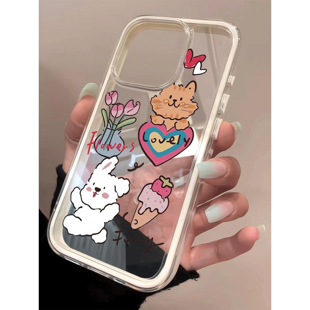 Người yêu đáng yêu cho 16 trường hợp iPhone 17Air 3 trong 1 bezel 14 13 11Pro
