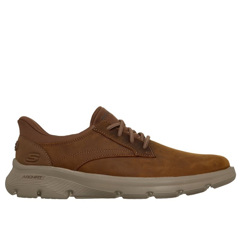 Giày Skechers chính hãng Slip-Ins Arch Fit Garza Langston Relaxed Fit Brown - Nâu