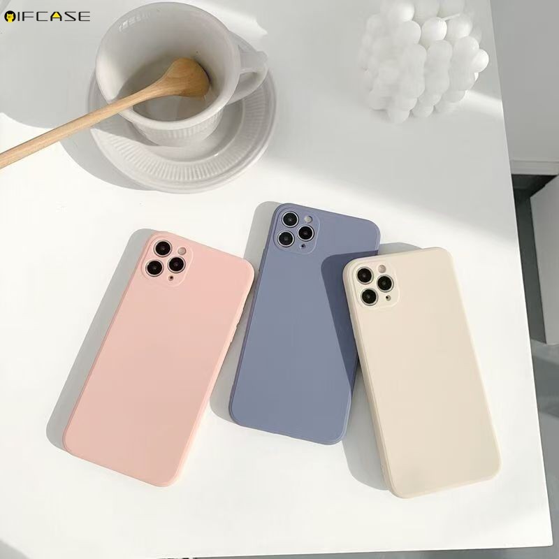 Dành Cho Xiaomi 15 15T 15S Civi 5 Pro Poco M7 X7 Pro F7 Xiaomi15T PocoM7 4G 5G Vỏ Điện Thoại Đơn Giản Trắng Hồng Xám Xanh Dương Màu Mờ Cạnh Thẳng Vỏ Mềm