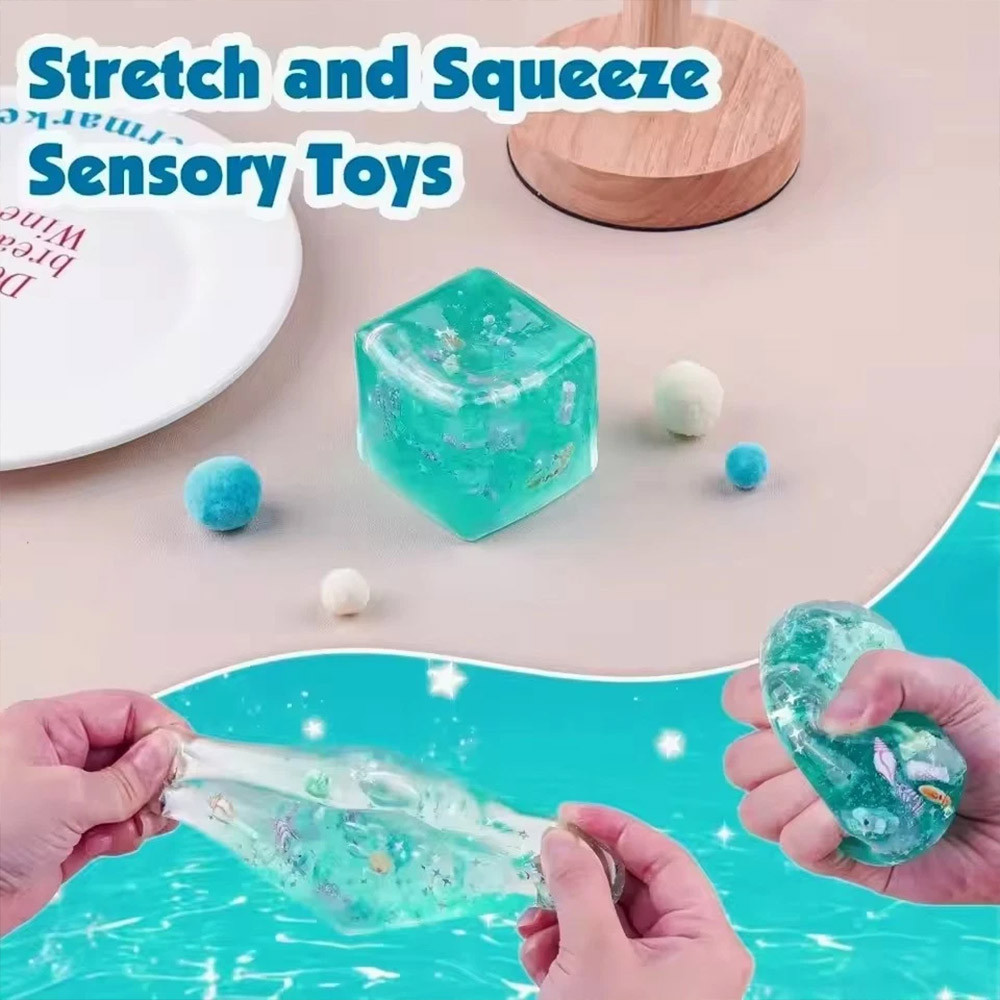 Slow Rise Toys For Kids And Adults Taba Stress Balls Cube Ocean Sensory Squeeze Relax Gift