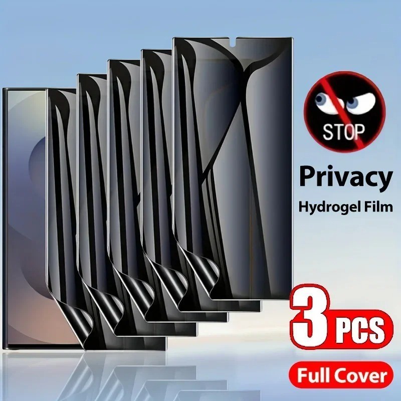 3 Miếng Dán Hydrogel Mềm Chống Gián Điệp Riêng Tư Cho Poco M6 M7 M8 Plus Pro 4G 5G Chống Ánh Sáng Xanh Và Mờ Phim Mờ HD Bảo Vệ Màn Hình