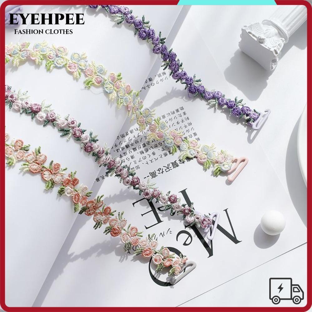 EYEHPEE 1 Cặp Dây Đeo Vai Dây Đeo Áo Ngực Hoa Co Giãn Có Thể Điều Chỉnh Polyester Mềm Chống Trơn Trượt Hoa Đeo Dây Đầm Tiệc Cưới