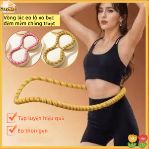 Vòng lắc eo lò xo bọc đệm mềm chống trượt, không đau, bảo vệ hông, giảm mỡ bụng hiệu quả tại nhà