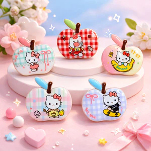 Set Charm Hello Kitty Táo Đỏ Candy Siêu Cute – Bộ Charm Kitty Apple Kawaii