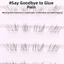 FAVORITEGOODS DIY Mi Nối Dài, Dễ Mặc Lông Mi Giả Dưới Tự Dính Màu Đen, Hợp Thời Trang Không Cần Keo Nhẹ Nhàng Keo Miễn Phí Lông Mi Giả Dưới Đảng