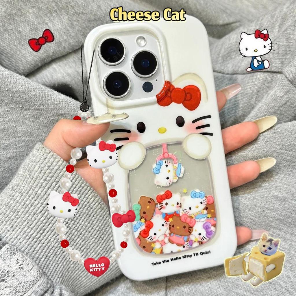 Ốp điện thoại hình con mèo Kitty dễ thương máy Kitty cho iPhone 13 14 15 16 17 Pro Max 6 7 8 Plus XR Xs Max 16E 17 Air