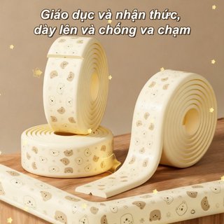 Dải xốp chống va chạm NBR mềm 2m bảo vệ trẻ khỏi va góc bàn tủ nhiều màu dính chắc mọi bề mặt