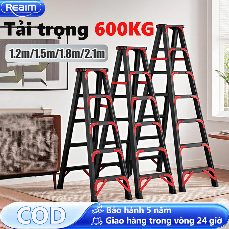 Thang Nhôm Gấp Gọn Chữ A nhập khẩu Thang chữ A đa năng Có các kích thước 1.2 m/1.5 m/1.8 m/2.1m