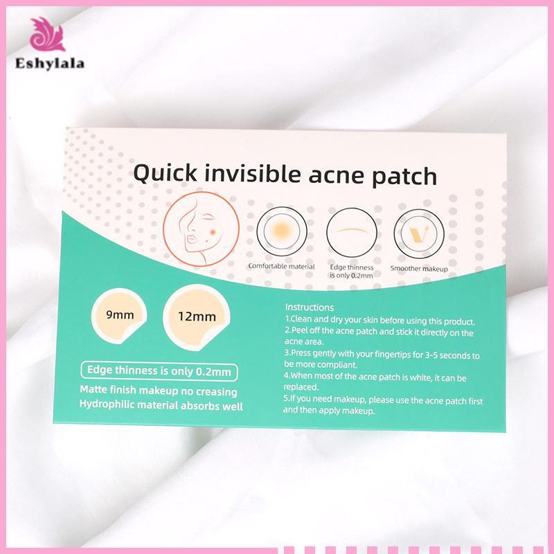 Eshylala 24 / 36 Miếng Dán Miếng Dán Mụn Hydrocolloid Miếng Dán Hình Dạng Chống Thấm Nước Màu Trắng Tròn Điểm Điều Trị Mụn Miếng Dán Che Khuyết Điểm [MỚI]