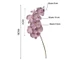 EDIWANY Hoa lan bướm nhân tạo, Dây sắt cảm ứng thật Lớp lót bên trong Phalaenopsis giả, giống như thật 10 đầu 98cm Hoa lụa nhiều màu Trang trí nội thất