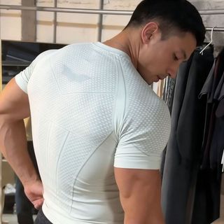 Áo thun nam nữ thể thao nhanh khô, phù hợp tập thể dục và chạy bộ