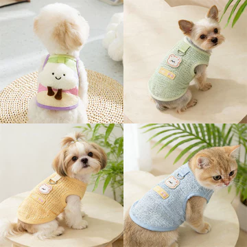 Quần Áo Cho Chó Cho Shih Tzu Nam Terno Thú Cưng Quần Áo Mùa Hè Chó Quần Áo Không Tay Mèo Áo Vest Áo Sơ Mi Chó Dây Đeo