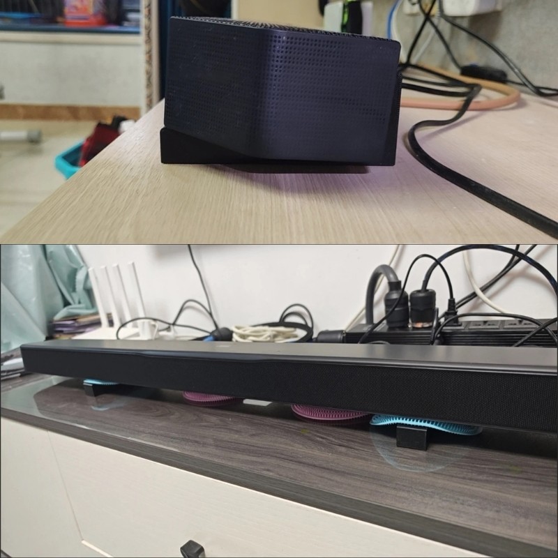 KIKIN 1 Cặp Đế Soundbar Đa Năng In 3D Đế Nhựa Cho Máy Tính Để Bàn Màn Hình Loa Tivi Âm Thanh Loa Bracke