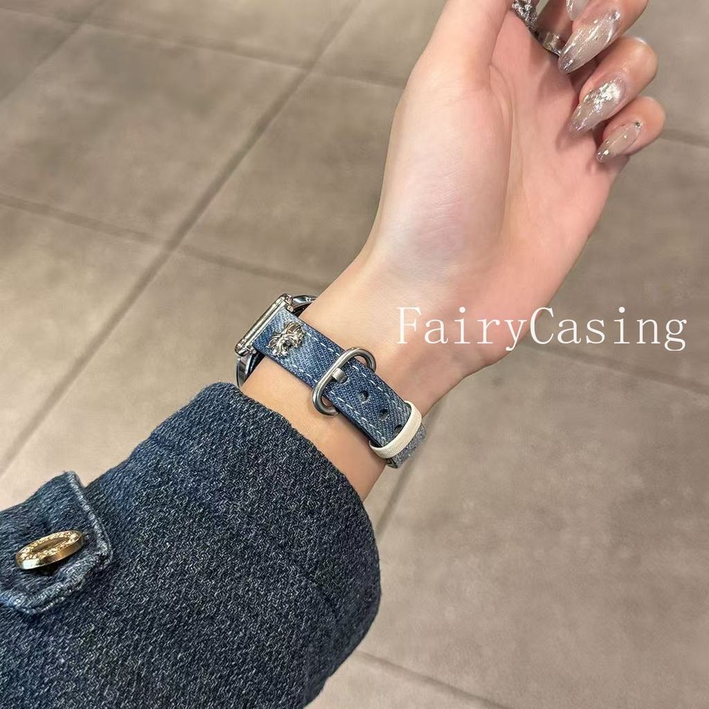 18 20 22MM Dây Denim Tương Thích Với Xiaomi Watch S4 Dây Đeo Tay Da 41mm Cho Mi Watch S1 / S1 Pro S2 S3 S4 Sport