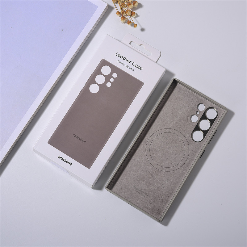 Bao Da Sang Trọng Cho Samsung Galaxy S24 Ultra Ốp Lưng S23 S22 Ultra Cho Vỏ Bảo Vệ Sạc Không Dây Từ Tính