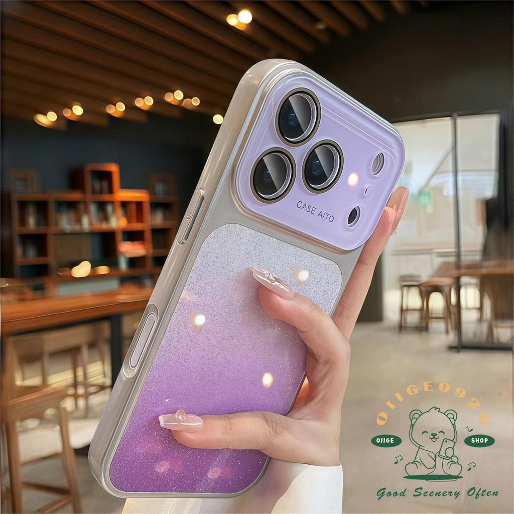 【 Ốp lưng iPhone17 】 Ốp điện thoại túi khí lấp lánh bằng silicon cho iPhone17 Pro Max 16 15 14 cho vỏ iPhone Vỏ mềm silicon TPU chống sốc