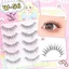 FAVORITEGOODS Lông mi giả tự nhiên, 9-11MM Curvature C DIY Mi mở rộng, Hợp thời trang Cos Dễ dàng đeo Trang điểm mắt Tiệc lông mi giả