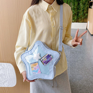 Ngăn PVC trong suốt màu hồng dễ thương và đơn giản dành cho nữ Túi đeo vai dung tích lớn