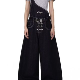 CGF Quần yếm denim nam phong cách cao cấp và trung tính High Street