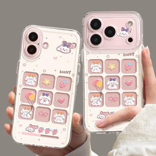 Dễ Thương Thỏ Dâu Tây Trường Hợp Điện Thoại Cho iPhone 17 16 15 14 13 12 11 Pro Max X XR XS Max 7 8 Plus SE2020