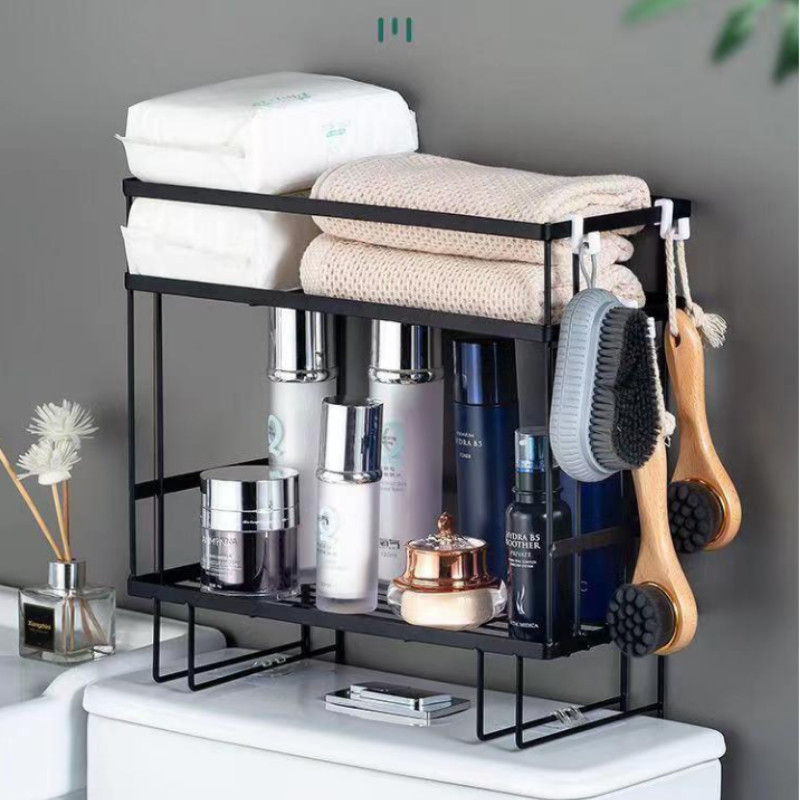 Kệ Sắt 2 Tầng Đa Năng - Đặt Bồn Cầu Tiết Kiệm Không Gian, Chịu Lực Tốt, Giúp Sắp Xếp Đồ Dùng Gọn Gàng