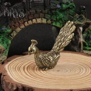 (TFT) 1 Chiếc Vintage Động Vật Tượng Nhỏ Đồng Thau Cổ Peaco Tượng Nhỏ Để Bàn Trang Trí Thu Nhỏ Trang Trí Nhà Phụ Kiện MỚI