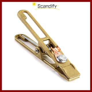 [Giao hàng từ Việt Nam] Kẹp hàn mặt đất SCANDIFY, Kẹp đất máy hàn đồng 260A, Máy hàn kẹp mặt đất hình chữ a bằng đồng thau màu vàng cầm tay