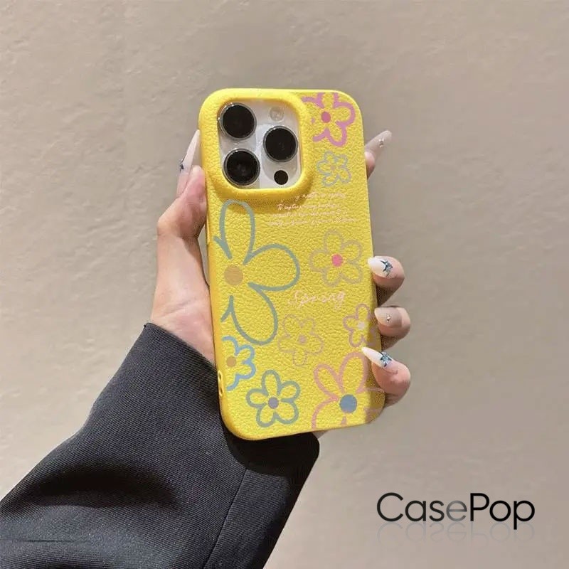 Ốp Da Hoa Văn Hoạt Hình Cho iPhone 11-17 Pro Max