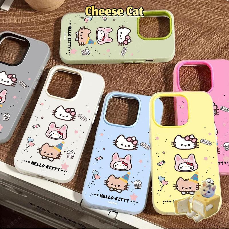 Dễ Thương Kitty Vỏ điện thoại dành cho iPhone 14 15 16 13 12 11 Pro Max Xs Max XR 17 Air Vỏ iPhone màu hồng