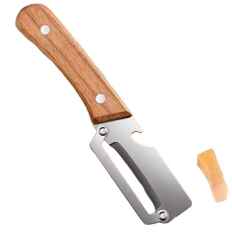 Tay Cầm Bằng Gỗ Đa Năng Paring Dao Mới Thép Không Gỉ Lột Sugarcan Lột Dao Sử Dụng Nhà Bếp Bí Ngô Xà lách Lột Dao SQ5F