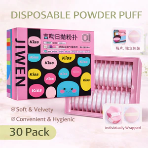 30 Miếng Trang Điểm Dùng Một Lần Puff Ướt Khô Đệm Không Khí Nền Bọt Biển Mềm Mại Mịn