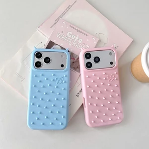 Thích hợp cho Apple 17PROMAX Spotted Silicone 16 / 15 Màu Trơn Cặp Đôi Phong Cách 14 / 13promax Vỏ Điện Thoại Mềm
