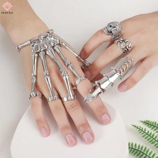Vòng taypunk xương tay năm ngón, phù hợp Halloween, size điều chỉnh được