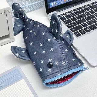 (TFT) Sáng Tạo Kawaii Shark Star Pencil Case Hoạt Hình Ngộ nghĩnh Miệng Cá Mập Dây Kéo Túi Đựng Bút Chì Cá Mập Dễ Thương Văn Phòng Phẩm Túi Bảo Quản Quà Tặng MỚI