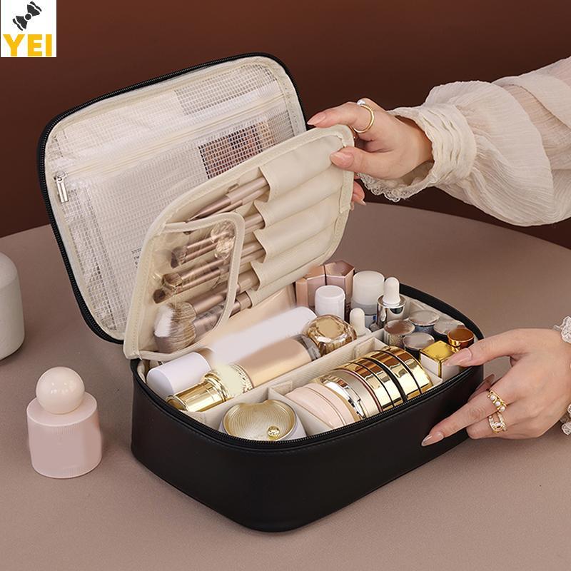 < YEI > Túi đựng mỹ phẩm đa năng dung tích lớn di động Túi đựng đồ trang điểm chia nhỏ tự do Túi đựng mỹ phẩm hợp thời trang thẩm mỹ cao Mới