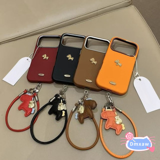 Ốp Điện Thoại Da PU Pony Vàng Dễ Thương Năm Mới Cho Honor Play 10 10A 400 Pro Lite 200 Pro 90 Smart 70 Lite Magic 6 5 4 Lite 5G 4G Vỏ Hoạt Hình Làm Giàu Vỏ Mềm Có Dây Đeo Ngựa