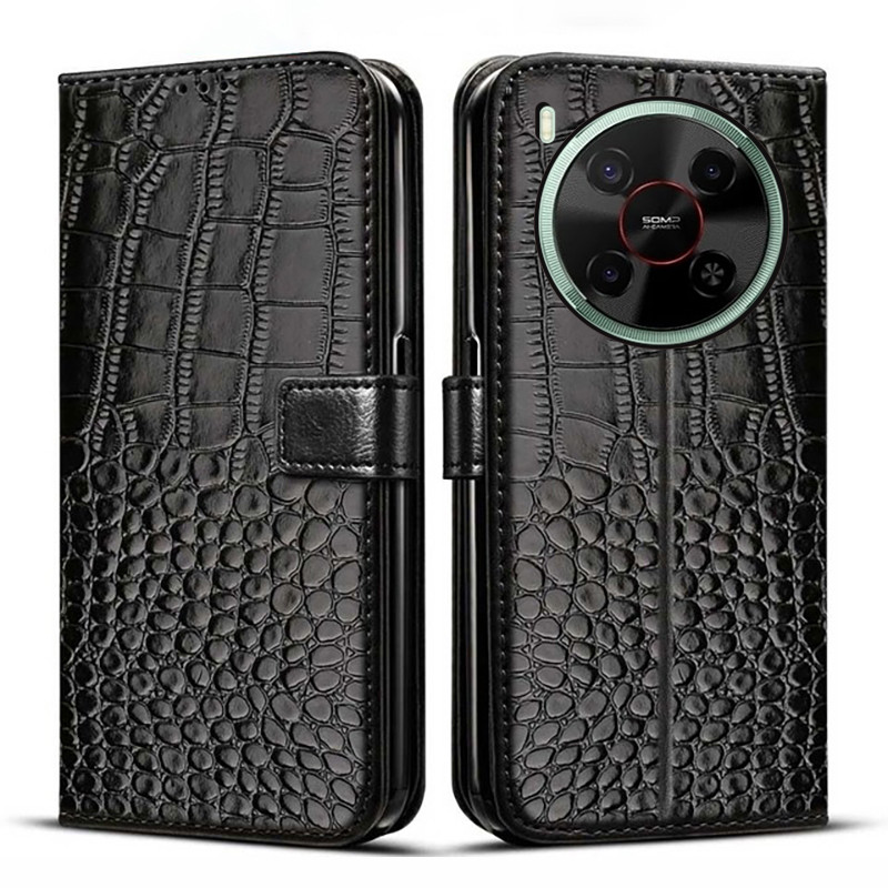 Dành Cho ZTE Nubia V70 Max Ốp Lưng Ví Đựng Thẻ Đứng Từ Tính Lật Da Bao Da Dành Cho ZTE Blade Nubia V70 Max Ốp Lưng Điện Thoại