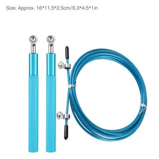 Dây nhảy FANGHUI, 360° Vòng bi xoay Dây nhảy, Dây nhảy bằng thép Dây bọc hợp kim nhôm Tay cầm có thể điều chỉnh Chiều dài cáp Nhảy dây Tập thể dục tại nhà