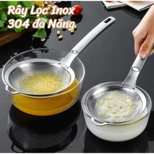 Rây Lọc Inox 304 đa Năng,Rây Lọc Dầu Muôi Thủng，chống nóng tai gác，Dễ dàng vệ sinh