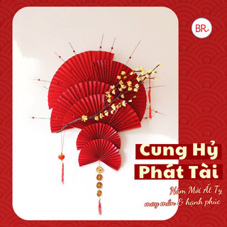 [GẤP SẴN] Giấy đỏ gấp quạt trang trí tết sang trọng khổ giấy 30x80cm, Giấy đỏ trang trí decor làm quạt Tết-Decor nhà cửa