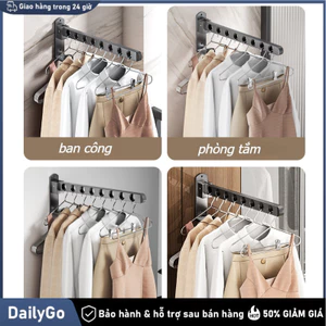 Giá phơi đa năng thép carbon gắn tường Sào Phơi Quần Áo, Thép Carbon (Thanh), Móc Phơi Đồ, Gắn Tường / Dán Tường