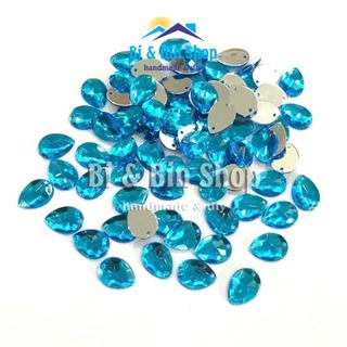 72 Viên Đá Kết Nhựa Giọt Nước 10x14mm Đính Kết Trang Phục Thời Trang, Làm Phụ Kiện Handmade