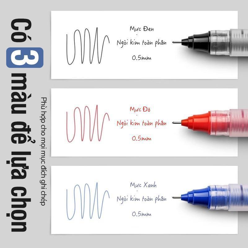 Bút gel dành cho học sinh giỏi - Combo 30 bút bi gel xanh đồ dùng học tập đẹp, ngòi 0.5mm viết êm tay, giá trị cao