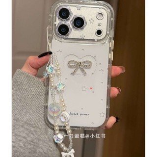 Khung Gương Hoa Sang Trọng Màu Trắng Toàn Màn Hình Ngôi Sao Nhỏ Rỗng Tình Yêu Ốp lưng Thích Hợp Cho iPhone17 16 15 14 13 Pro Max Chống Sốc Bảo Vệ Camera Ốp Lưng Cứng Chống Rơi