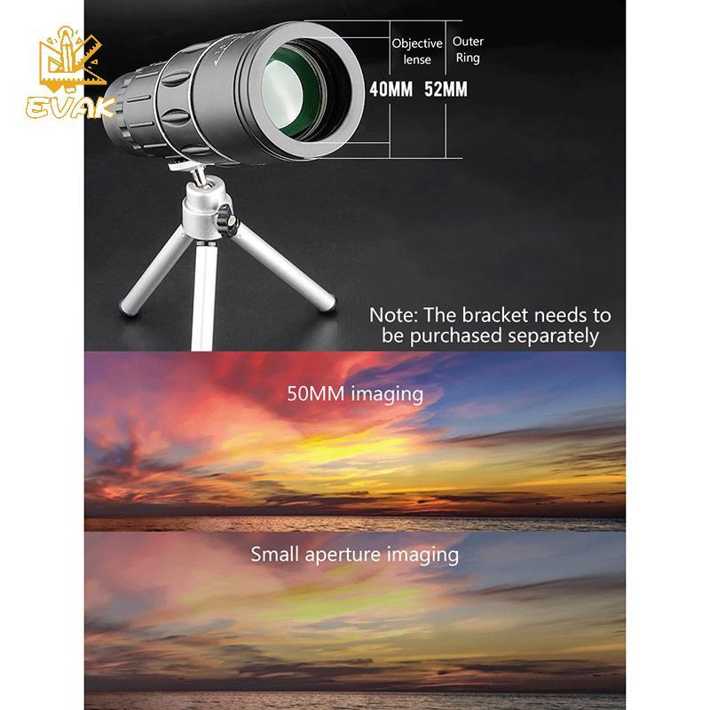 Kính thiên văn một mắt Alittlesetrtu 16x52, zoom lấy nét kép, tầm nhìn ban đêm, kèm dây đeo