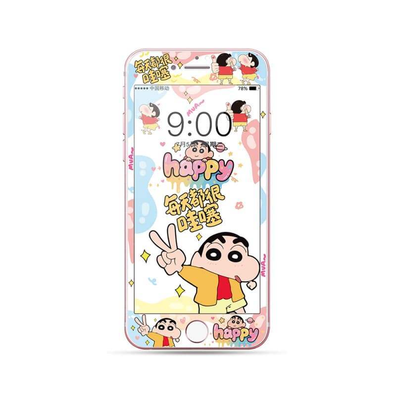 Dành Cho iphone 4 4s 5 5s se 6 6s 7 8 plus se2 se3 Kính Cường Lực Hoạt Hình Kính Cường Lực Bảo Vệ Toàn Diện 4.7 5.5 inch