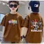 Robot Hình In, Thanh Toán Nhận Khi, Dáng Rộng Áo Thun, 100% Cotton, 3-14 Tuổi, Mùa Hè