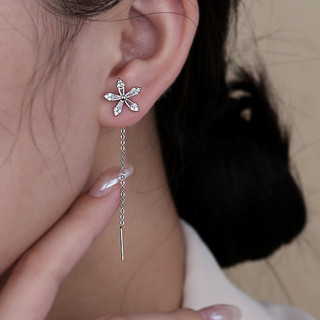 Bông tai dài đa năng từ zirconia và pha lê sang trọng với ánh sáng lung linh